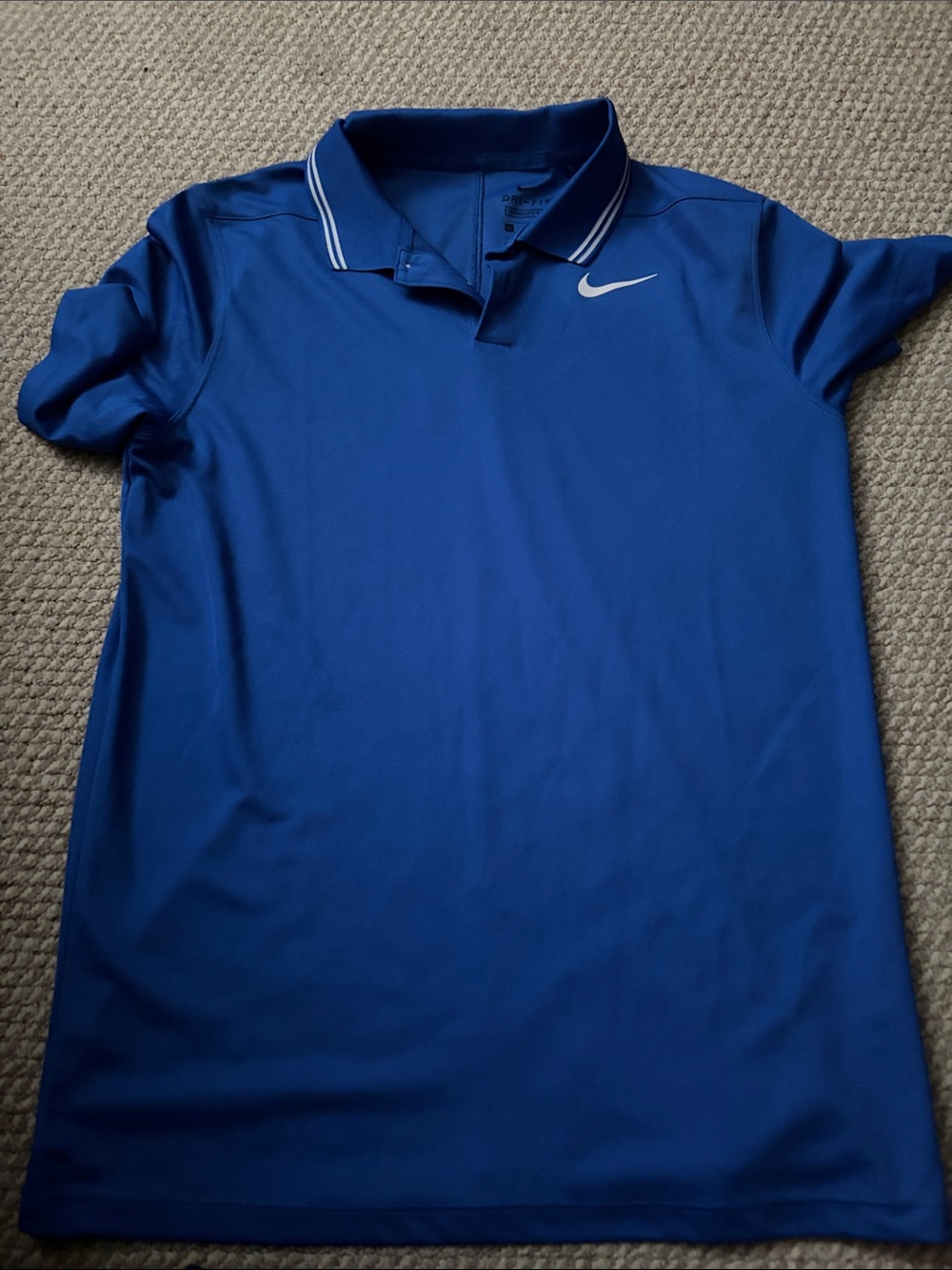 Nike youth size XL Royal Blue Polo with White Swoosh